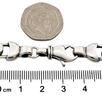 Silver 8 inch Byzantine Bracelet